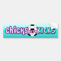 Chicks with Kicks Bumper Stickers
