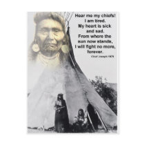 Chief Joseph hear me Postcards