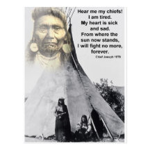 Chief Joseph hear me Postcards