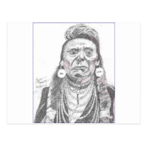 CHIEF JOSEPH.PNG Chief Joseph drawing Post Cards