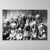 Chief Red Cloud With Other Chiefs: 1899 Poster