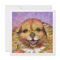 Chihuahua art - Adorable fun smiling happy girl