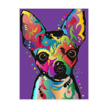 Chihuahua Art Postcard