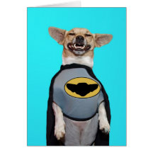 Chihuahua Bat Dog Melvin Card