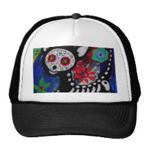 Chihuahua Dia De los Muertos by Prisarts Trucker Hat