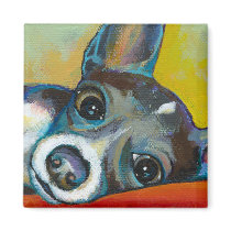 Chihuahua dog art - adorable fun portrait painting