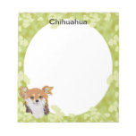 Chihuahua ~ Green Leaves Design Memo Pads