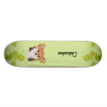 Chihuahua ~ Green Leaves Design Skateboard