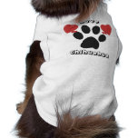 Chihuahua Hearts Paw Print Dog T-Shirt pet clothing