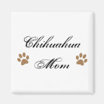 Chihuahua Mum Script w/ Pawprints Magnet