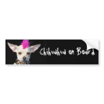 Chihuahua on board bumper sticker bumper stickers