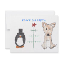 Chihuahua Peace On Earth Custom Announcements