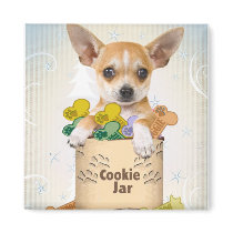Chihuahua Posed with Cookie Jar