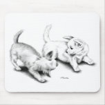 Chihuahua pups playing mousepads