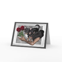 Chihuahua Roses Love Card