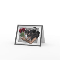 Chihuahua Roses Love Card