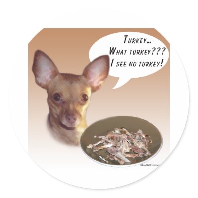 Chihuahua Turkey Sticker by GreyWolfCreation