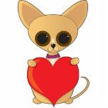 Chihuahua Valentine photo sculptures