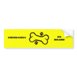 Chihuahua with Bone N Paws Template bumper stickers