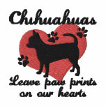 Chihuahuas Leave Paw Prints embroidered shirts