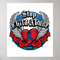 Child Abuse Biker Wings Print