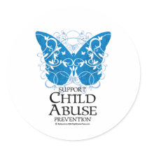 Child Abuse Butterfly Stickers