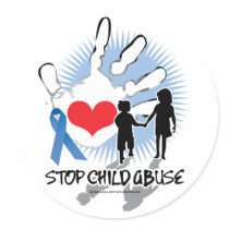 Child Abuse Handprint Sticker