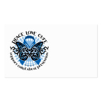 Child Abuse Prevention Butterfly Tribal Business Card Template