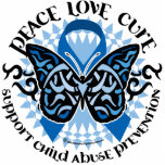 Child Abuse Prevention Butterfly Tribal Photo Cut Outs
