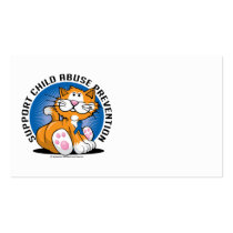 Child Abuse Prevention Cat Business Card Template