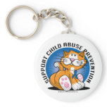 Child Abuse Prevention Cat Key Chains