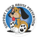 Child Abuse Prevention Dog stickers