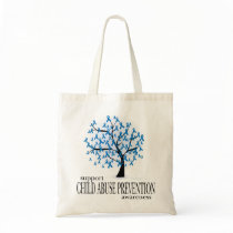 Child Abuse Prevention Tree Canvas Bags