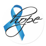 Child Abuse Ribbon Hope Round Sticker