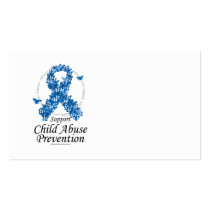 Child Abuse Ribbon of Butterflies Business Card Template