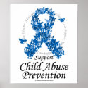 Child Abuse Ribbon of Butterflies posters