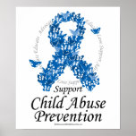 Child Abuse Ribbon of Butterflies Print