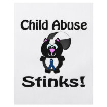 Child Abuse Stinks Skunk Awareness Design Full Colour Flyer