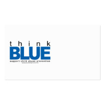 Child Abuse THINK Blue Business Card