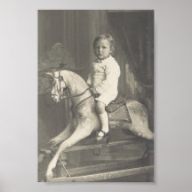 Child and Rocking Horse Posters