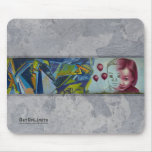Child & baloons graffiti art mouse pads