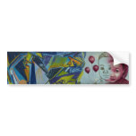 Child & baloons graffiti bumper stickers