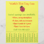 Child care flyer / day care flyer w/ tear-off info