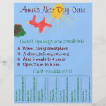 Child care flyer / day care flyer w/ tear-off info