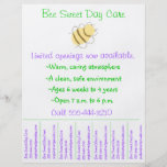 Child care flyer / day care flyer w/ tear-off info