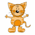 Child in a cat costume photo sculptures