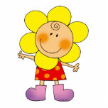 Child in a flower costume photo sculptures