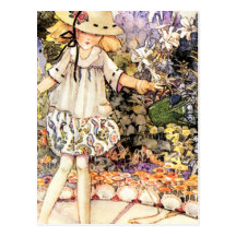 Child in Garden Postcard