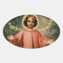 CHILD JESUS WITH ANGELS, STICKER