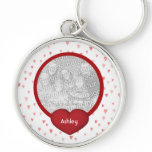 Child Photo Template Hearts Personalised Keychain